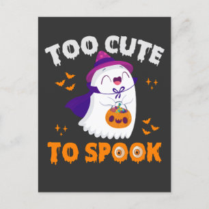 Grappige en griezelige groovy Halloween Te schatti Briefkaart