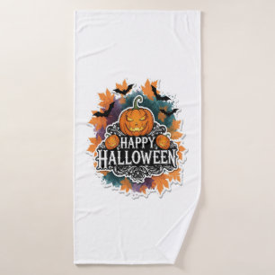 Grappige en griezelige Halloween-citaten Gelukkig Badhanddoek