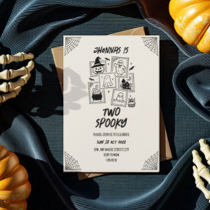 Grappige en griezelige verjaardags Halloween uitno Kaart