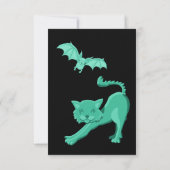 Grappige en groene Halloween verjaardag. Custom Bedankkaart (Achterkant)