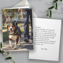Grappige en hartelijke Vaderdagswens van de hond