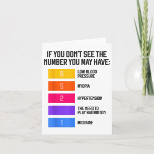 Grappige en humoristische Badminton Memes Shuttle  Kaart