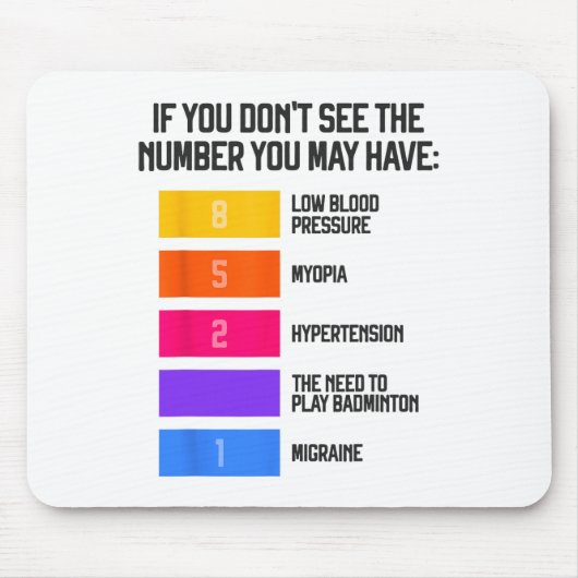 Grappige en humoristische Badminton Memes Shuttle Muismat (Voorkant)