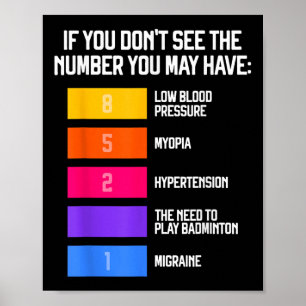 Grappige en humoristische badminton memes shuttle  poster