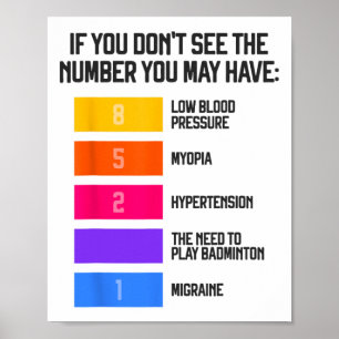 Grappige en humoristische Badminton Memes Shuttle  Poster