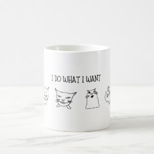 Grappige en humoristische kat "Ik doe wat ik wil" Koffiemok