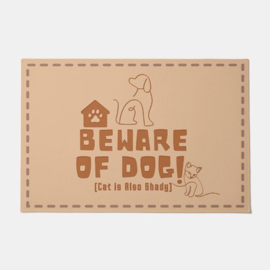 Grappige en humoristische welkomstmatten | Pas op  Deurmat (Voorkant)