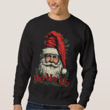 Grappige en Kleurrijke Kerstman op een Zwarte