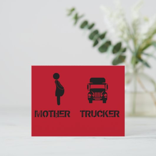 Grappige en koele Moeder Trucker door Storeman Briefkaart (Staand voorkant)