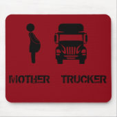 Grappige en koele Moeder Trucker door Storeman Muismat (Voorkant)