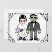 Grappige en leuke budget bruiloft uitnodiging (Voorkant / Achterkant)