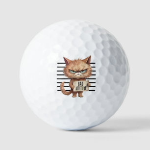 Grappige en Leuke Kat Mugshot Golfballen