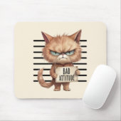 Grappige en Leuke Kat Mugshot Muismat (Met muis)