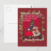 Grappige en leuke Merry Christmas baby Sulcata Sch Briefkaart (Voorkant / Achterkant)