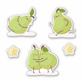 Grappige en liefdevolle kinderperen set sticker