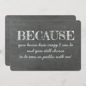 Grappige en lieve bruidsmeisje Kaart (Voorkant / Achterkant)