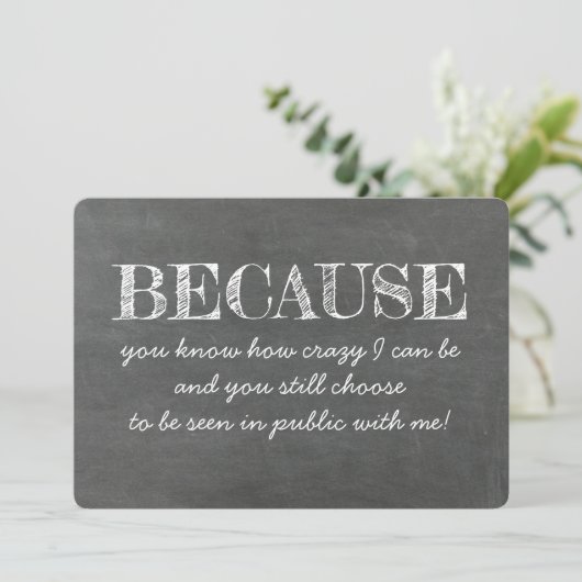 Grappige en lieve bruidsmeisje Kaart (Staand voorkant)