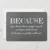 Grappige en lieve bruidsmeisje Kaart (Voorkant)