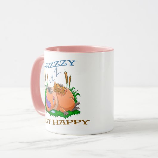 Grappige en luie capibara mok (Voorkant links)