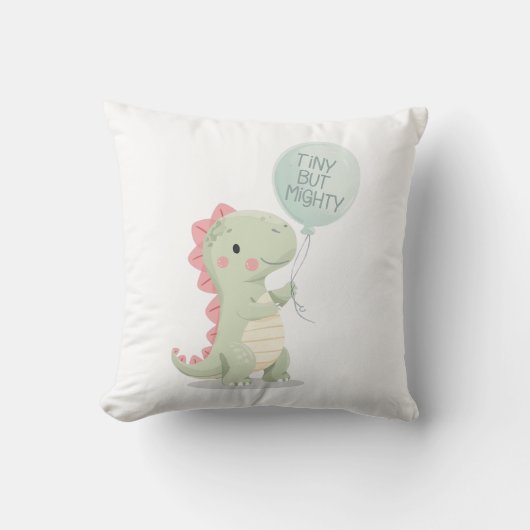 Grappige en Motiverende Dino Grafiek Kussen (Voorkant)