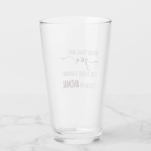 Grappige en ondeugende typografie Drink glas (Achterkant)