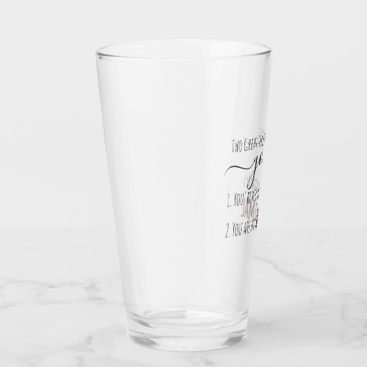 Grappige en ondeugende typografie Drink glas (Rechts)