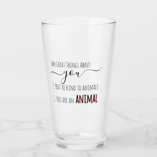 Grappige en ondeugende typografie Drink glas (Voorkant)