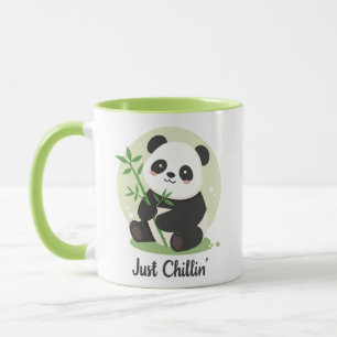 Grappige en ontspannen panda mok