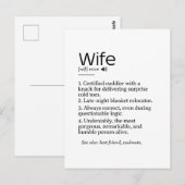 Grappige en oprechte vrouw definitie briefkaart (Voorkant / Achterkant)