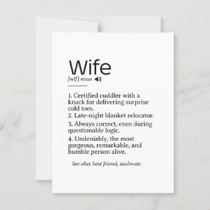 Grappige en oprechte vrouw definitie briefkaart