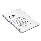 Grappige en oprechte vrouw definitie notitieboek (Rechterzijde)