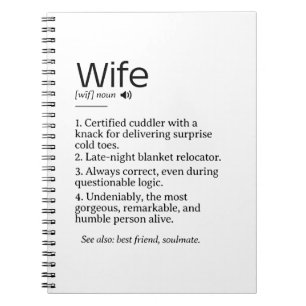 Grappige en oprechte vrouw definitie notitieboek