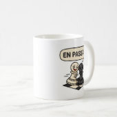 Grappige En Passant Schaker Koffiemok (Voorkant rechts)