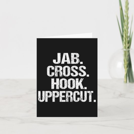 Grappige en sarcastische kickbokser Jab Cross Hook Kaart (Voorkant)