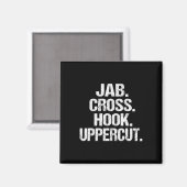 Grappige en sarcastische kickbokser Jab Cross Hook Magneet (Voorkant / Achterkant)