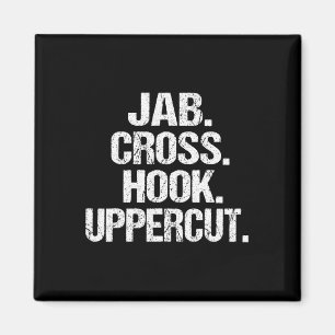 Grappige en sarcastische kickbokser Jab Cross Hook Magneet