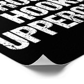 Grappige en sarcastische kickbokser Jab Cross Hook Poster (Hoek)
