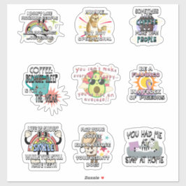 Grappige en sarcastische Vinyl Stickers