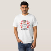 Grappige en Schattige Alpaca Graphics T-shirt (Voorkant volledig)