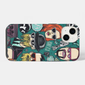 Grappige en Schattige Crypto Punks iPhone Hoesje (Achterkant horizontaal)