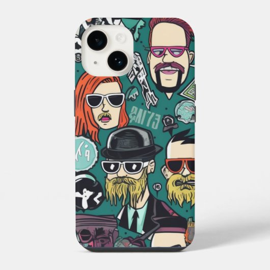 Grappige en Schattige Crypto Punks iPhone Hoesje (Achterkant)