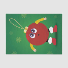 Grappige en schattige kerstversiering met sneeuwvl tissuepapier