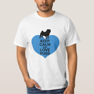 Grappige en Schattige Pug Lover Graphics T-shirt