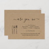 Grappige en schattige uitnodiging antwoordkaart in (Voorkant / Achterkant)