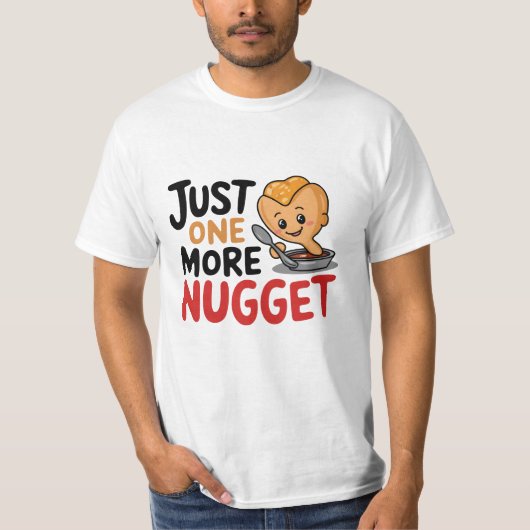 Grappige en Schattigee Chicken Nugget Design T-shirt (Voorkant)