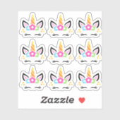 Grappige en Schattigee eenhoorn Stickers (Vel)