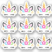 Grappige en Schattigee eenhoorn Stickers (Voorkant)