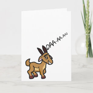 Grappige en Schattigee Talking Goat Vaderdag Kaart