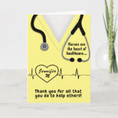 Grappige en Schattigee verpleegkundigen vormen het Bedankkaart (Voorkant)