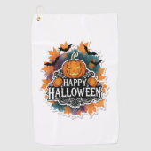 Grappige en spookachtige Halloween Quotes Gelukkig Golfhanddoek (Voorkant)